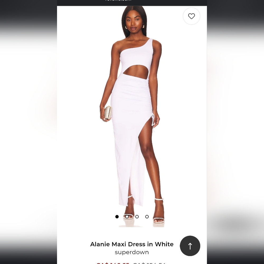 Superdown One-Shoulder White Maxi Dress